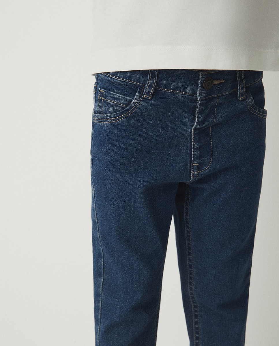 Jeans de 5 Bolsos Azul pálido-2