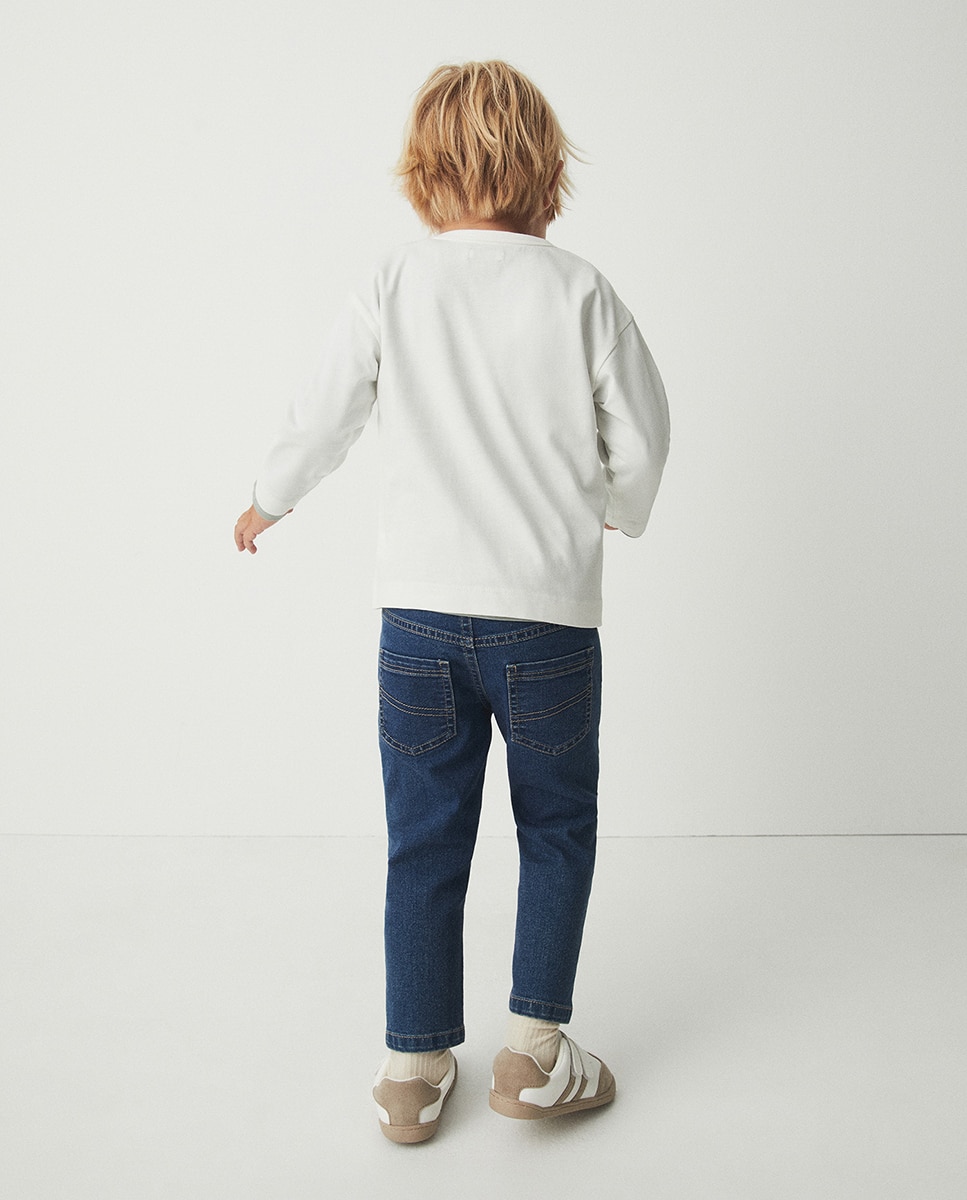Jeans de 5 Bolsos Azul pálido-3