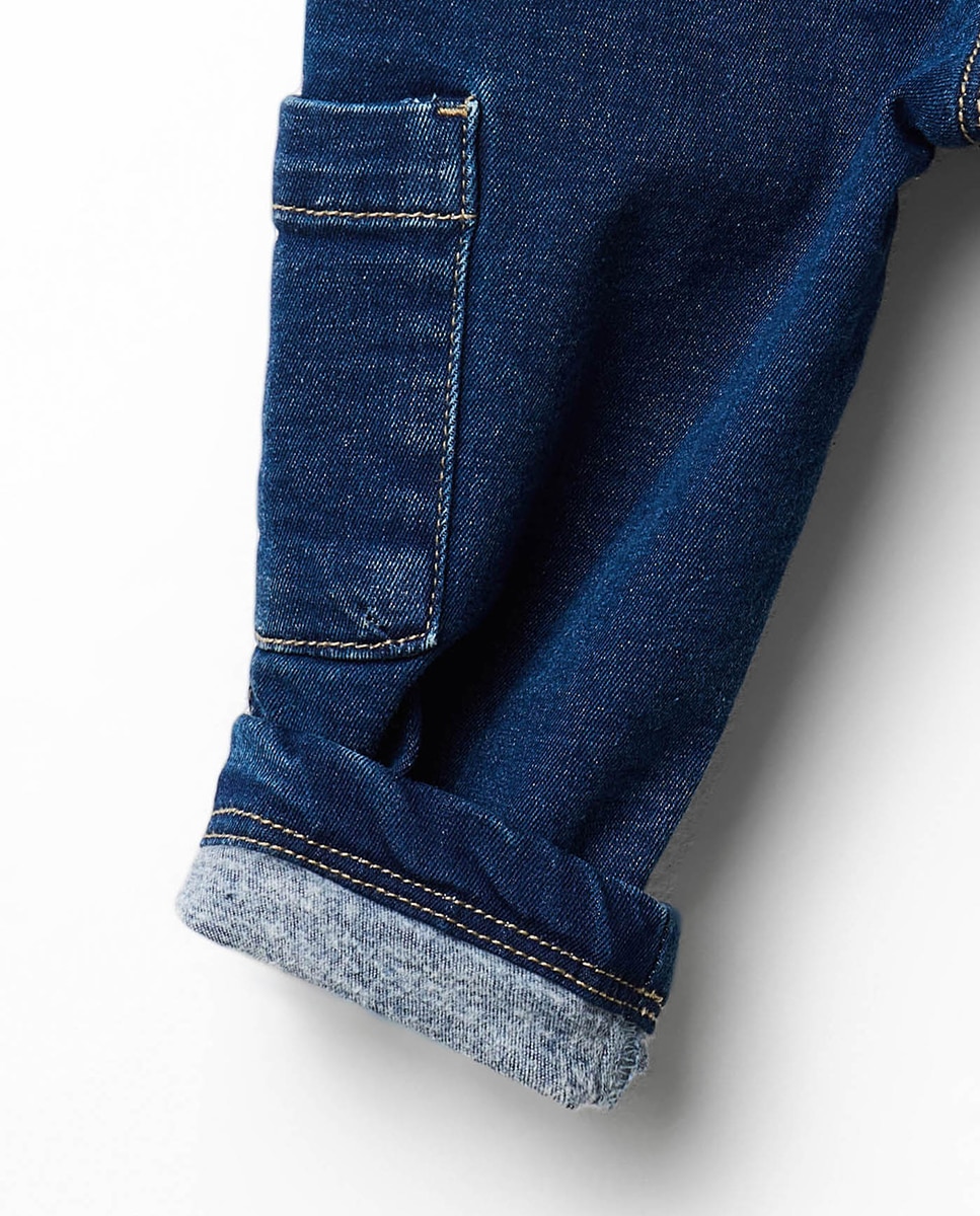 Jeans Cargo Warm Azul pálido-6