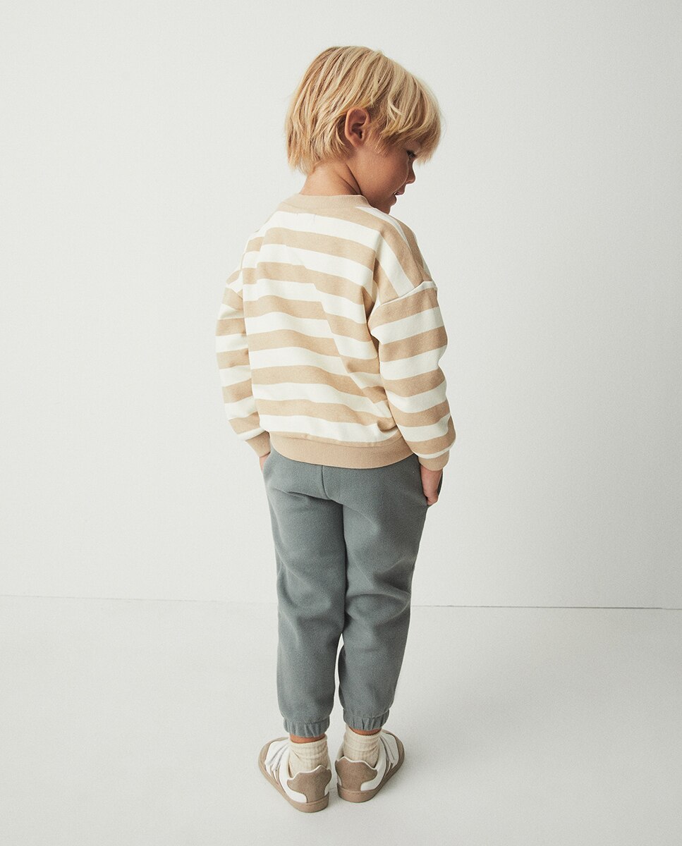 Pantalón jogger piqué liso bolsillos - Sfera - 520 Kaki 520 Kaki-2
