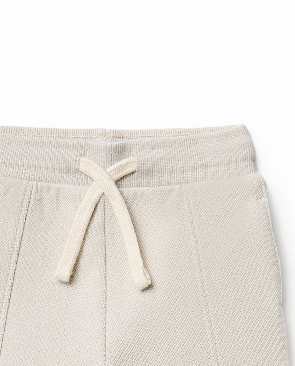 Joggers Piqué Lisas com Bolsos Sfera Gelo-2