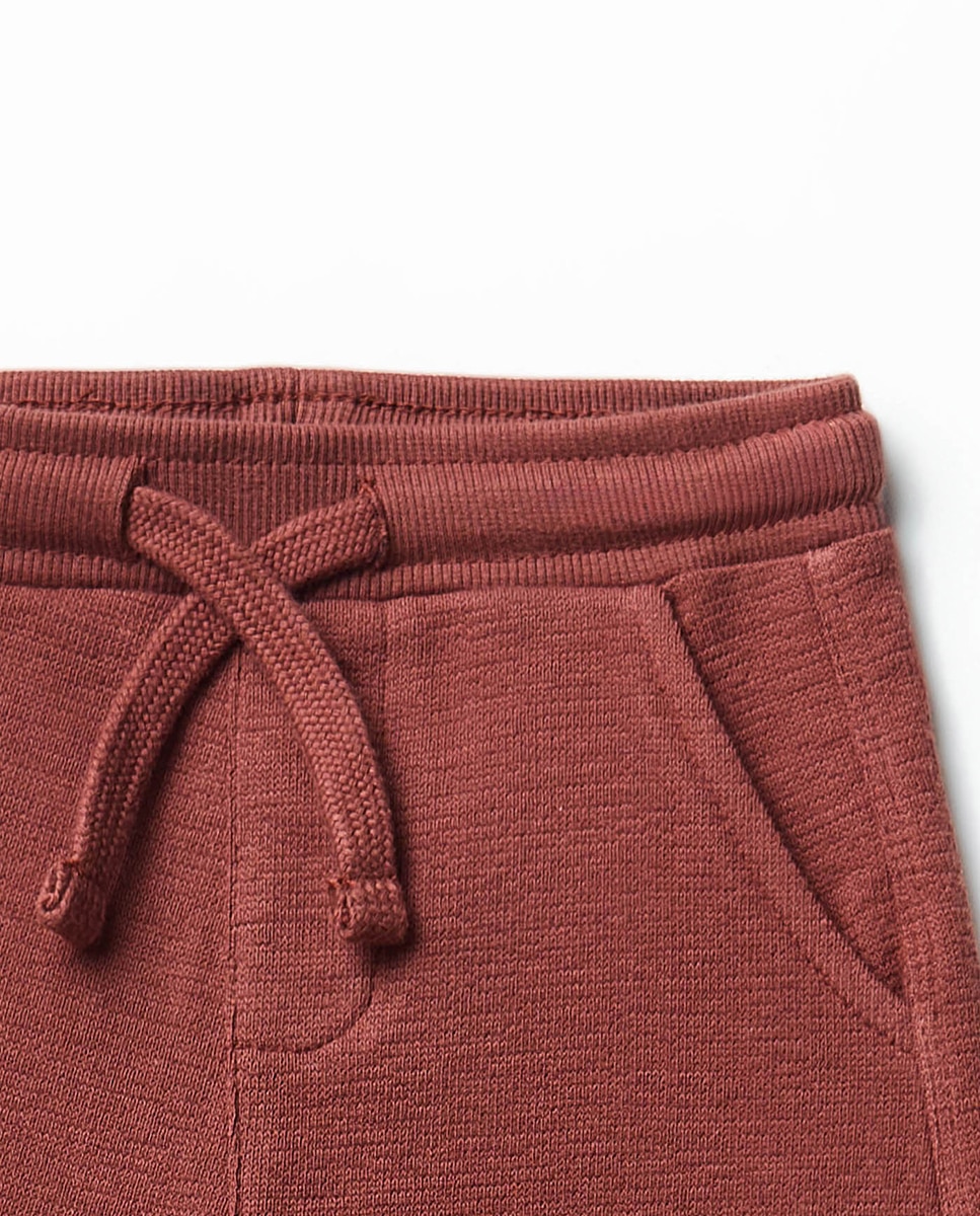 Joggers de Malha Rústica com Bolso Sfera 770 Terracota-2