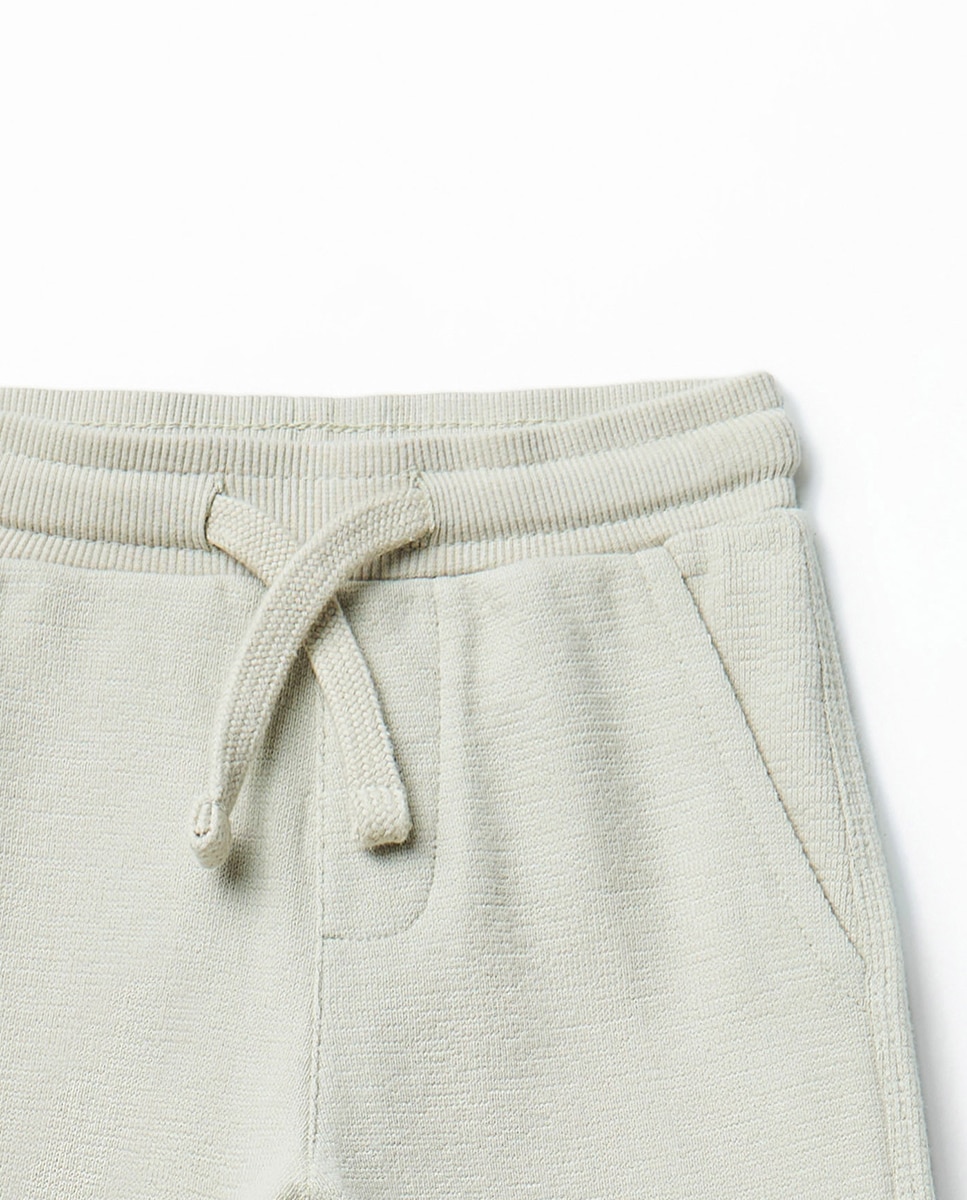Joggers de Malha Rústica com Bolso Sfera 850 Pedra-2