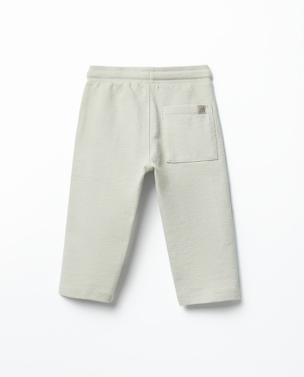 Joggers de Malha Rústica com Bolso Sfera 850 Pedra-3