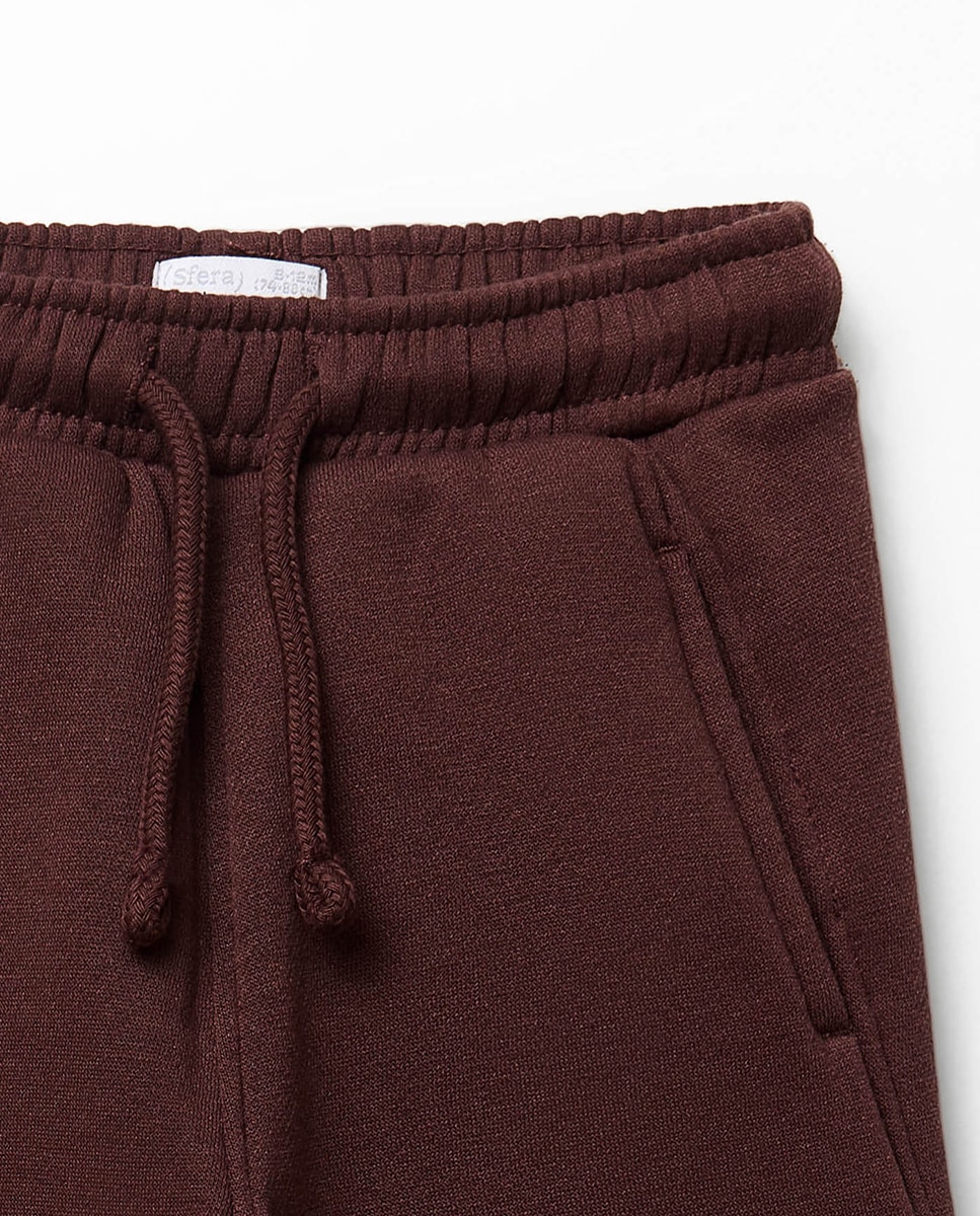 Joggers de Felpa com Cortes e Bolsos Bordeaux-2
