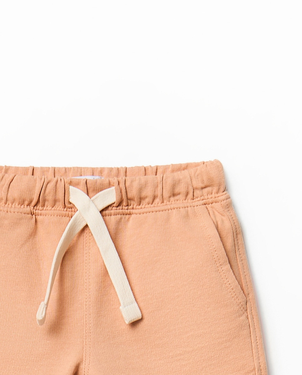 Bermudas de Algodão Terry Laranja-2