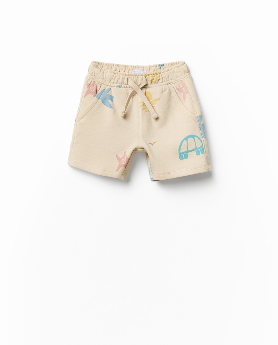 Imagem 0 de Bermudas com Estampado de Praia