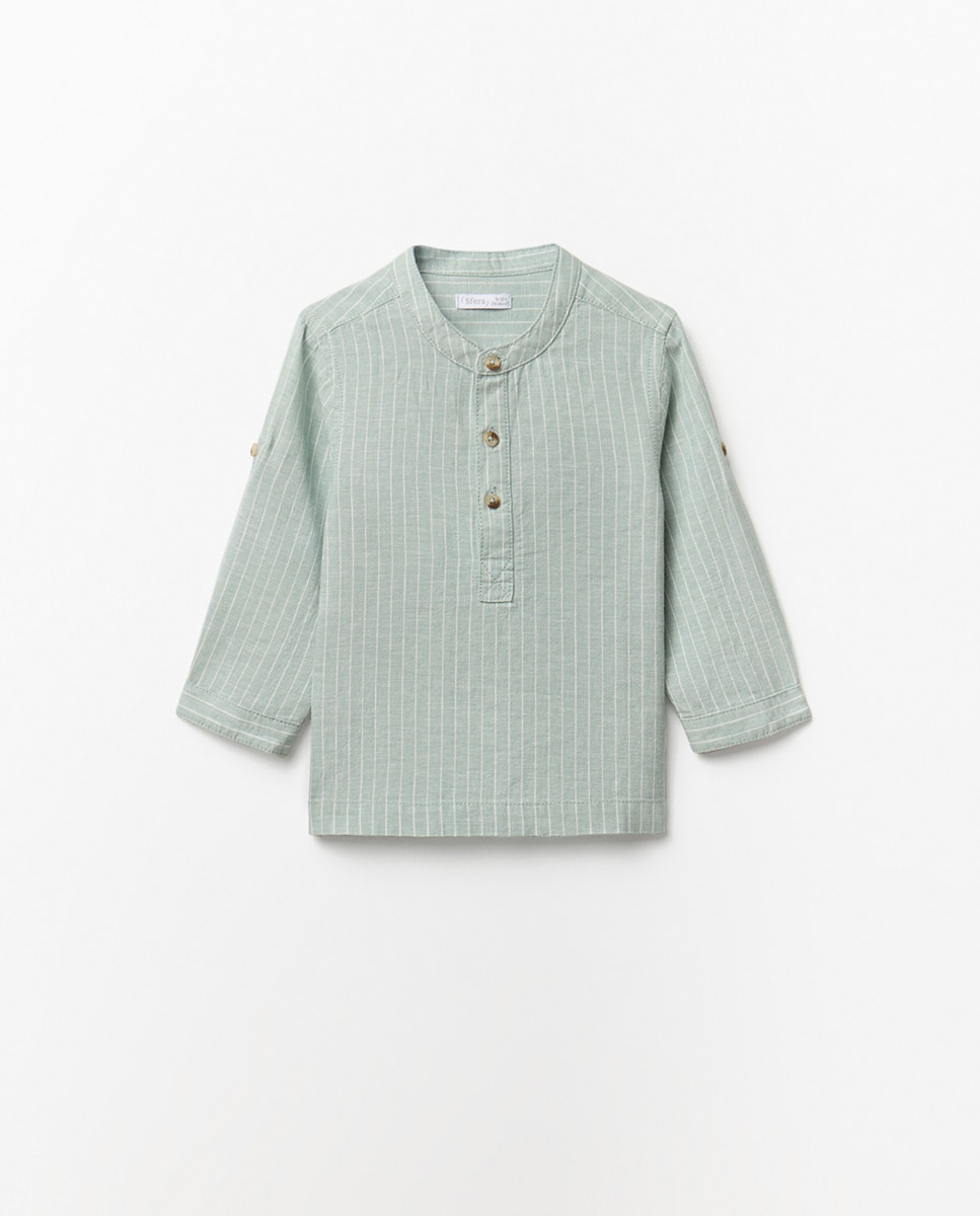 Imagem 0 de Camisa às Riscas de Linho