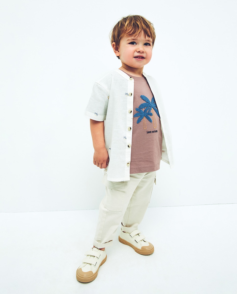 Camisa estampada Branco-marfim-1
