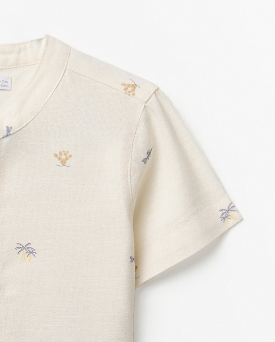 Camisa estampada Branco-marfim-5