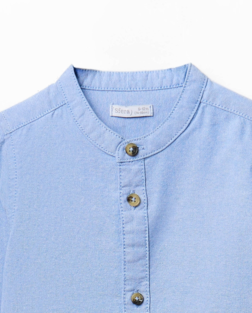 Camisa Oxford Lisa Sfera 410 Azul Claro-2