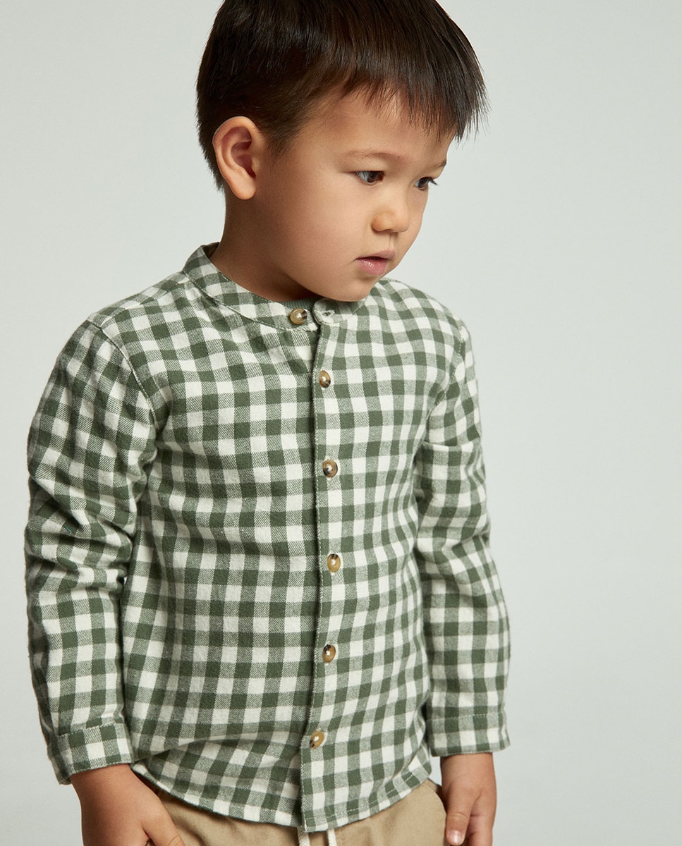 Camisa franela cuadro - Sfera - 520 Kaki 520 Kaki-2