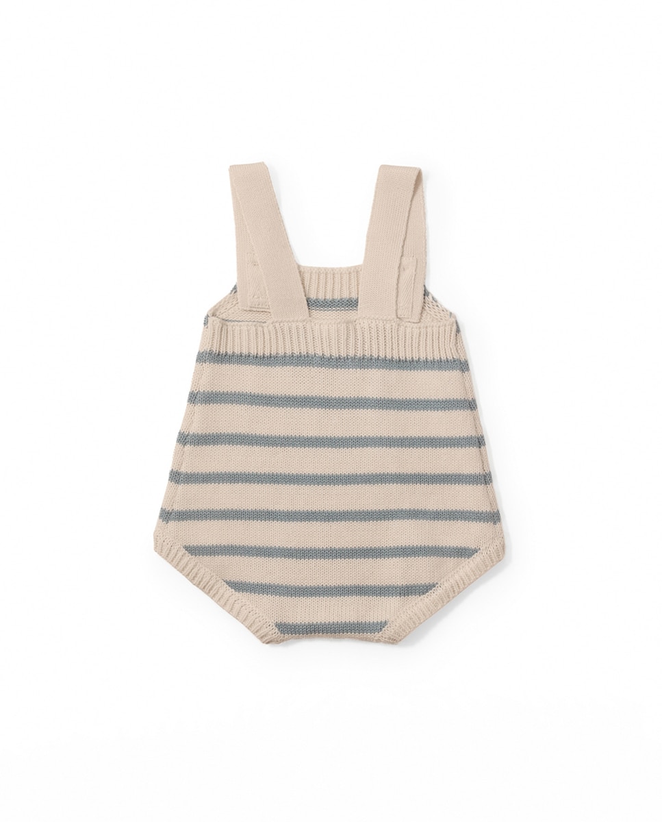 Babygrow de Malha de Algodão Cru-4