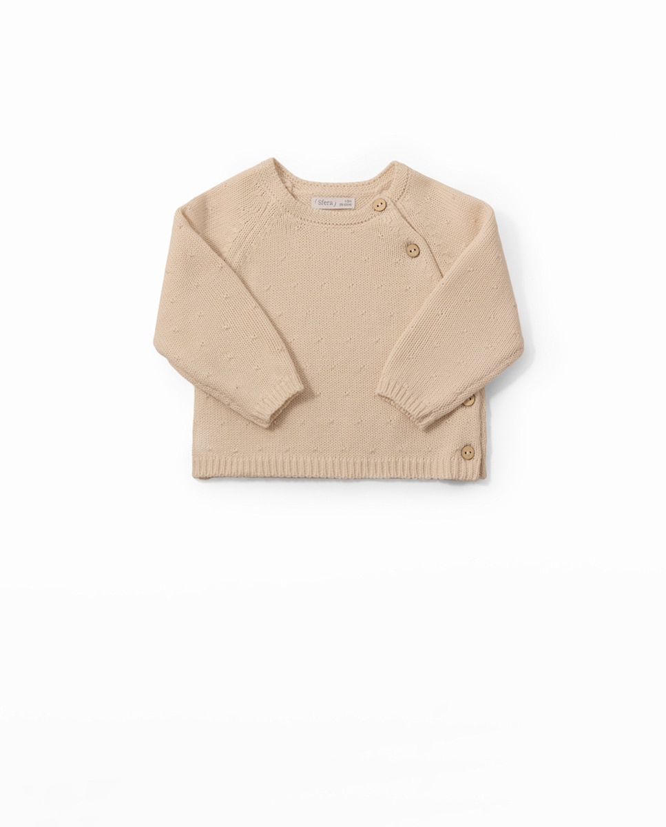 Camisola de Malha de Algodão Sfera Cru-2