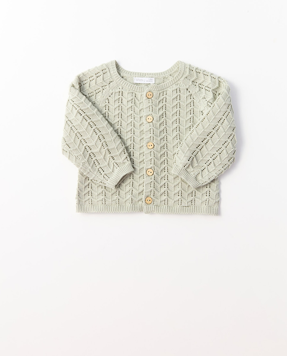 Imagem 0 de Casaco de Malha Aberta com Botão