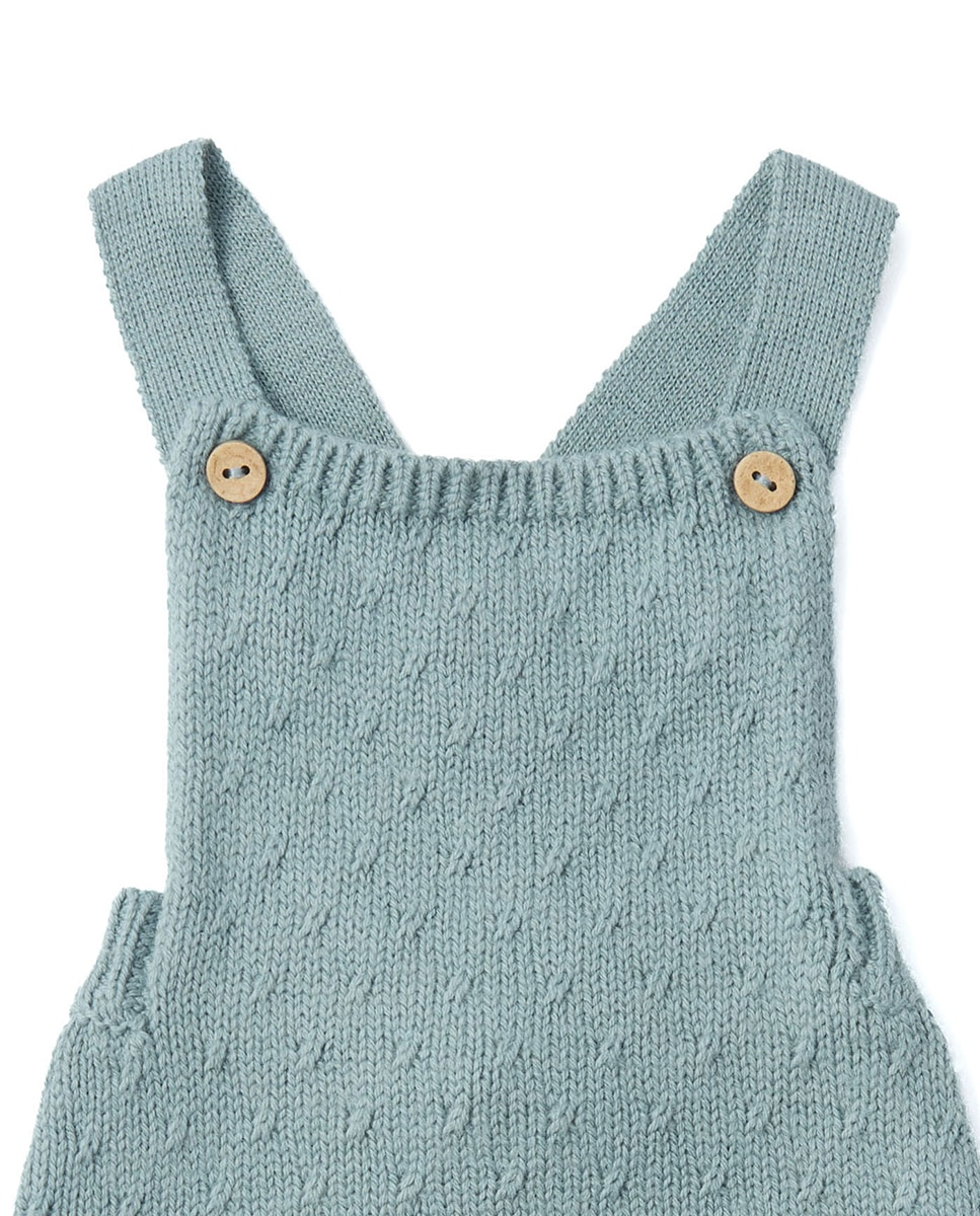 Babygrow com Jardineiras de Malha e Fantasia 400 Azul-2