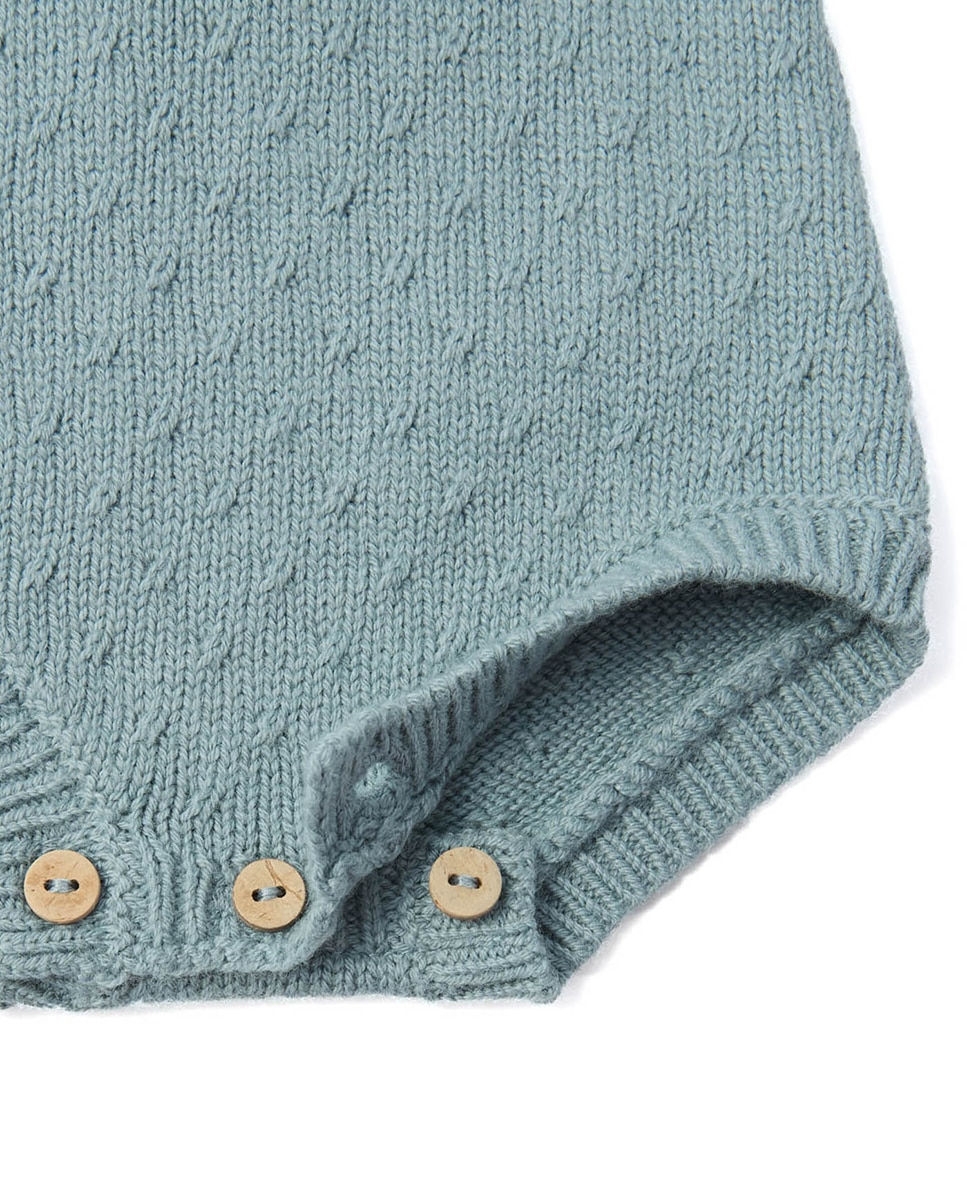 Babygrow com Jardineiras de Malha e Fantasia 400 Azul-3