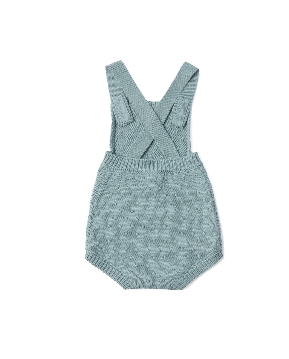 Babygrow com Jardineiras de Malha e Fantasia 400 Azul-4