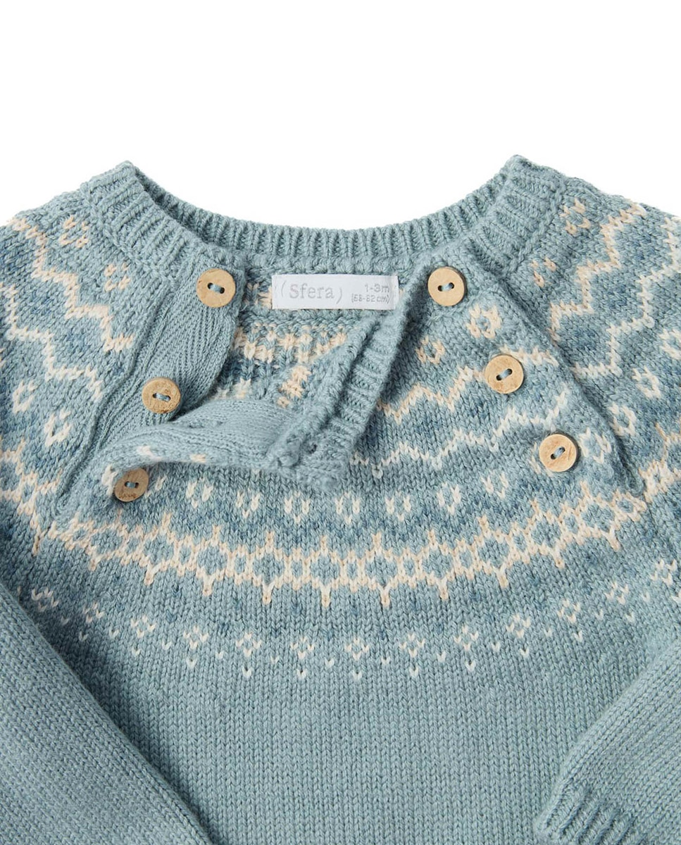 Pelele punto jacquard - Sfera - 400 Azul 400 Azul-4