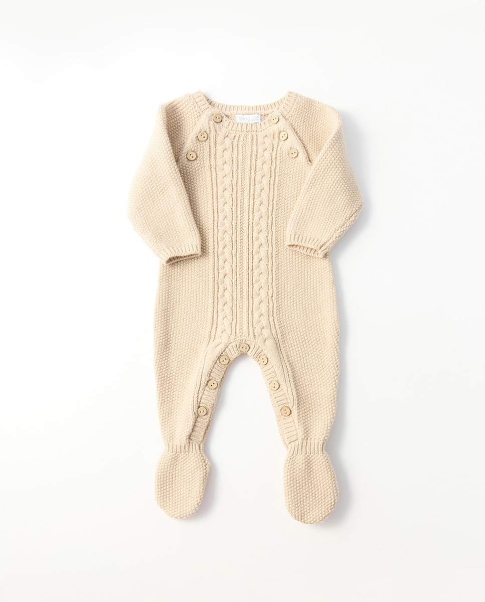 Pelele punto ocho central - Sfera - Beige Beige-1