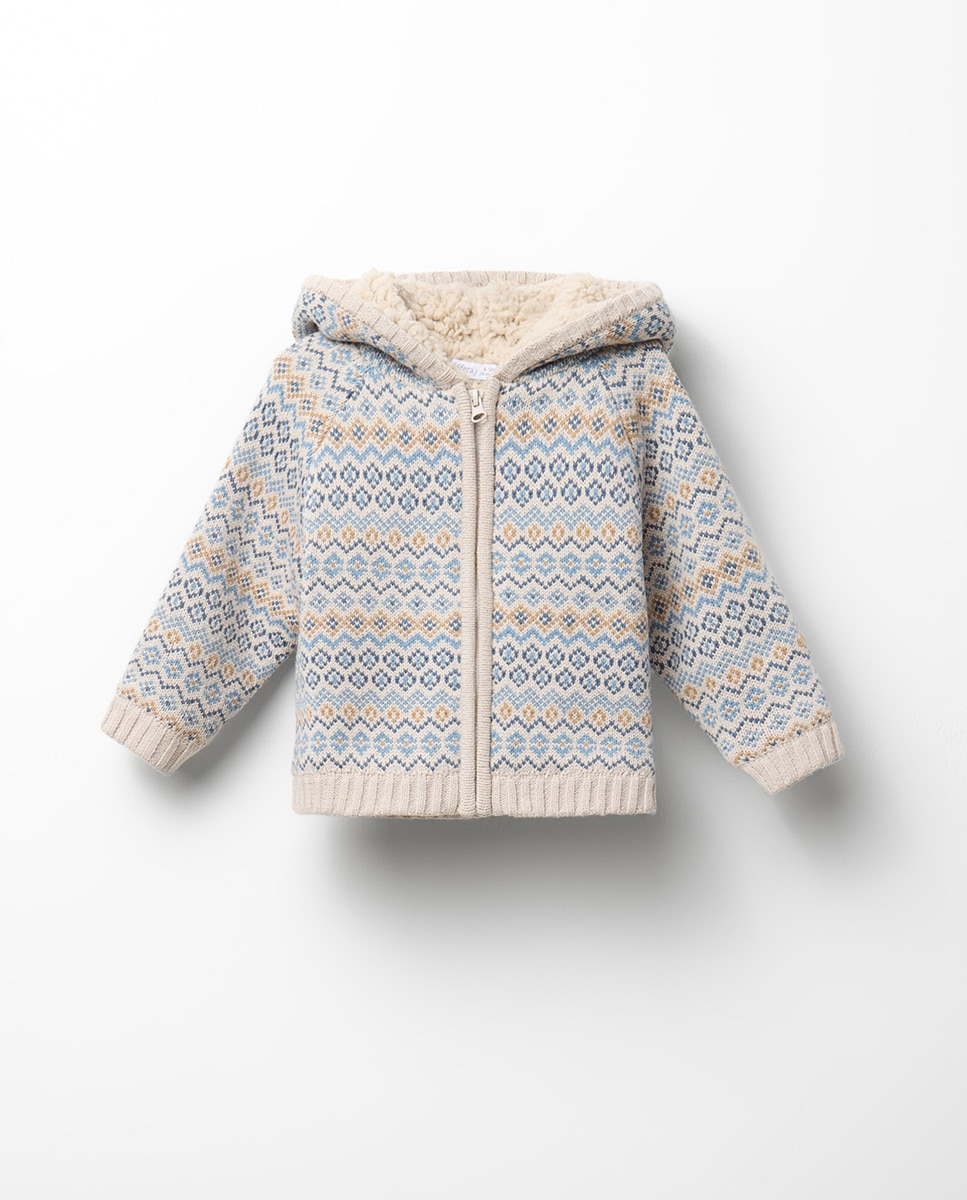 Imagen 0 de Chaqueta jacquard forrada Tostado