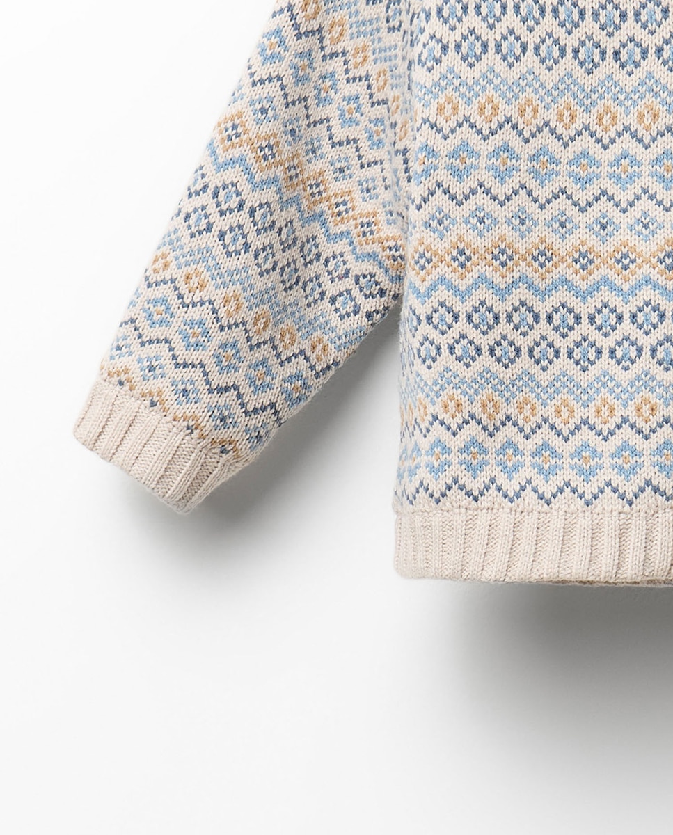 Chaqueta jacquard forrada - Sfera - Tostado Tostado-3