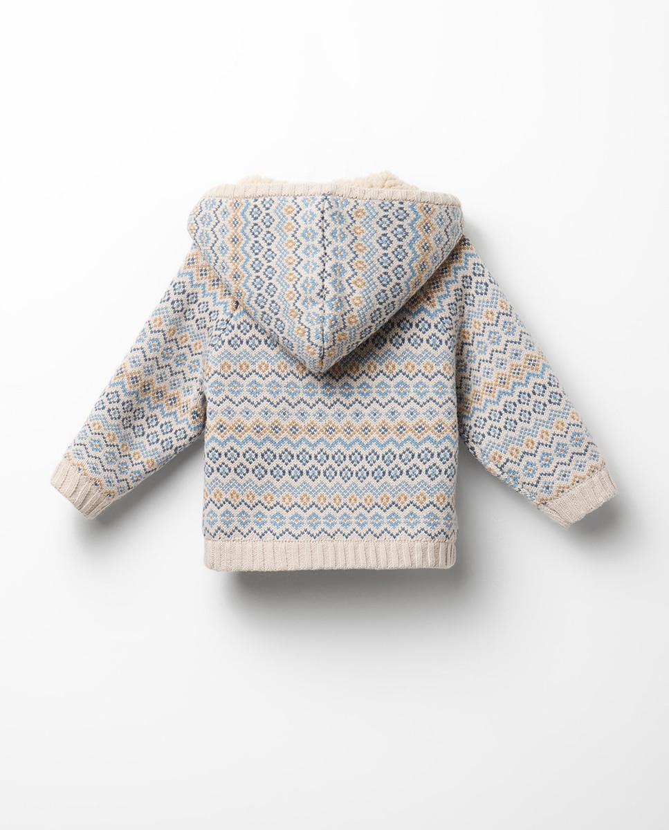 Chaqueta jacquard forrada - Sfera - Tostado Tostado-4