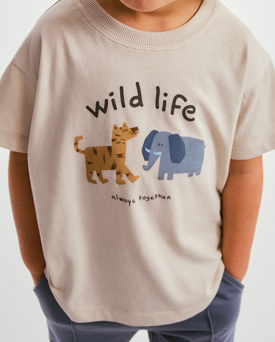 T-shirt com Animais Sfera Pedra-3