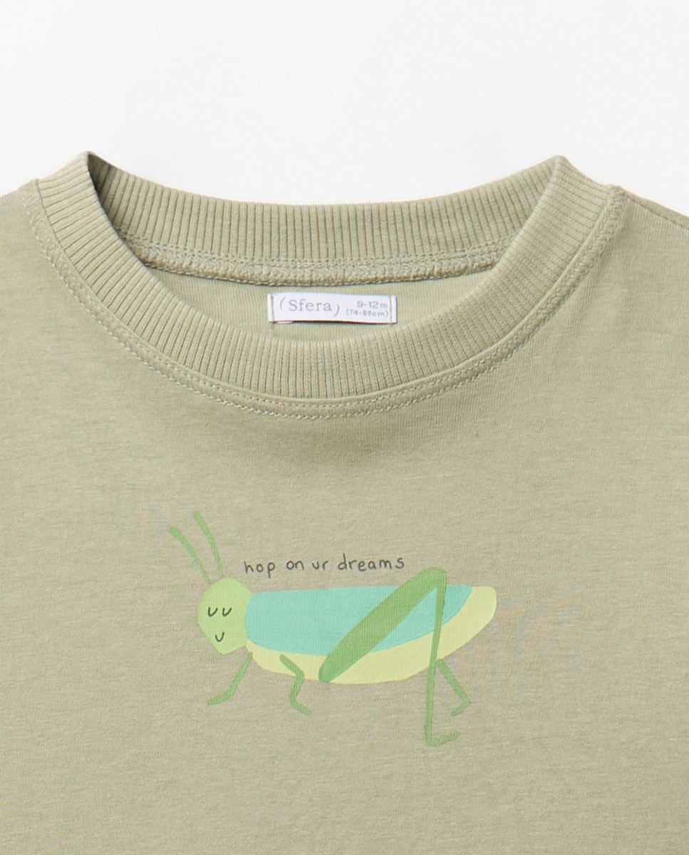 T-shirt estampada Verde-claro-2