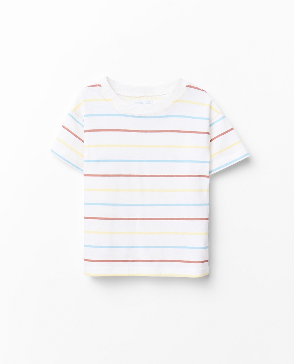 Imagem 0 de T-shirt às riscas tricolor