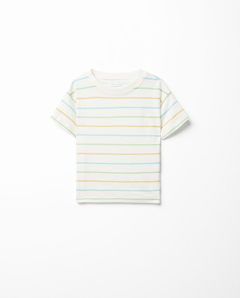 Imagem 0 de T-shirt às riscas tricolor