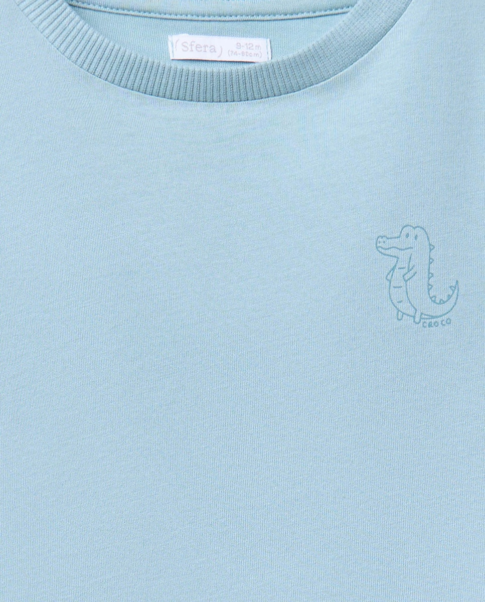 T-shirt Lisa Básica Sfera Azul-claro-2