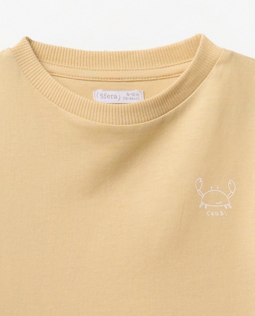 T-shirt Lisa Básica Sfera Amarelo-claro-5