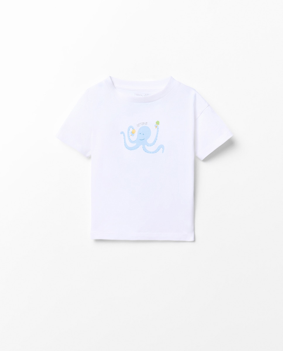 Imagem 0 de T-shirt com Estampado de Polvo