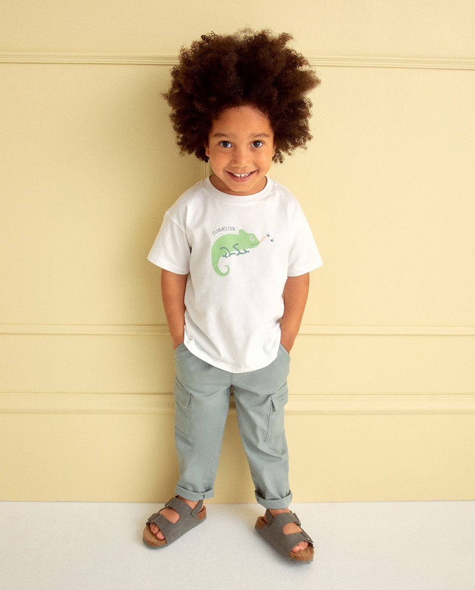 Imagem 0 de T-shirt com Estampado de Camaleão