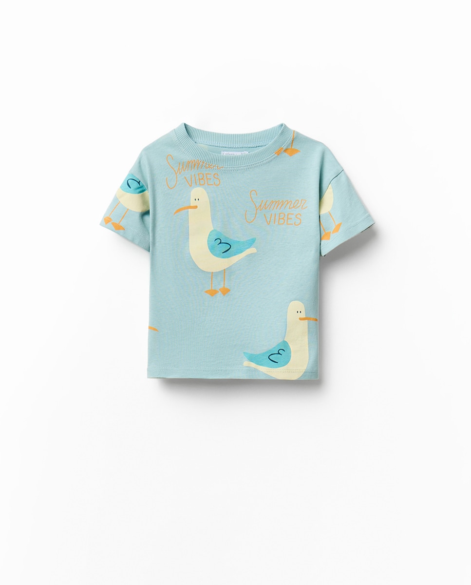 Imagem 0 de T-shirt com Estampado de Gaivota