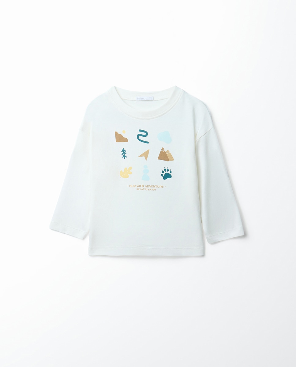 Imagem 0 de T-shirt com Motivos Estampados