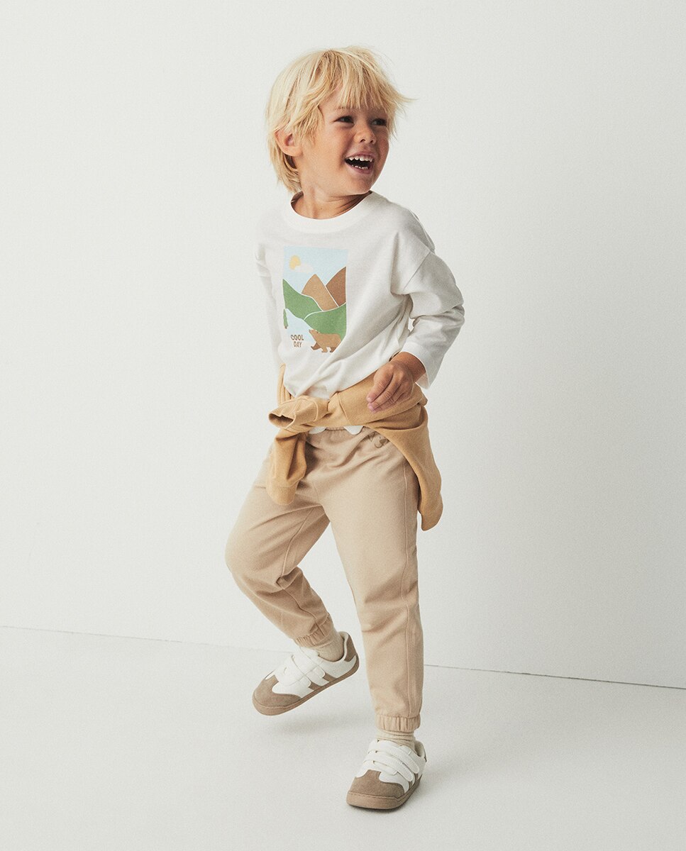 Camiseta estampado paisaje - Sfera - Blanco roto Blanco roto-3