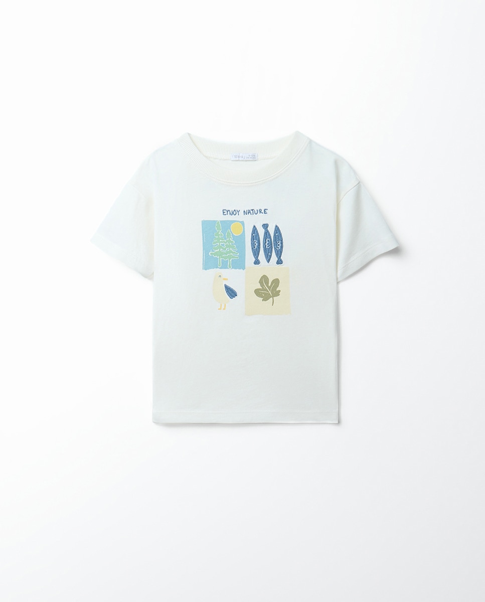 Imagem 0 de T-shirt com Bordado de Peixes