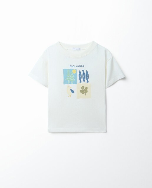 Imagen 0 de Camiseta bordado peces