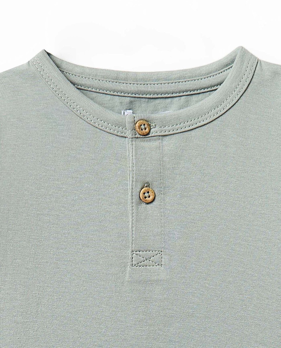T-shirt com Gola Tipo Padeiro Sfera 510 Verde Claro-2