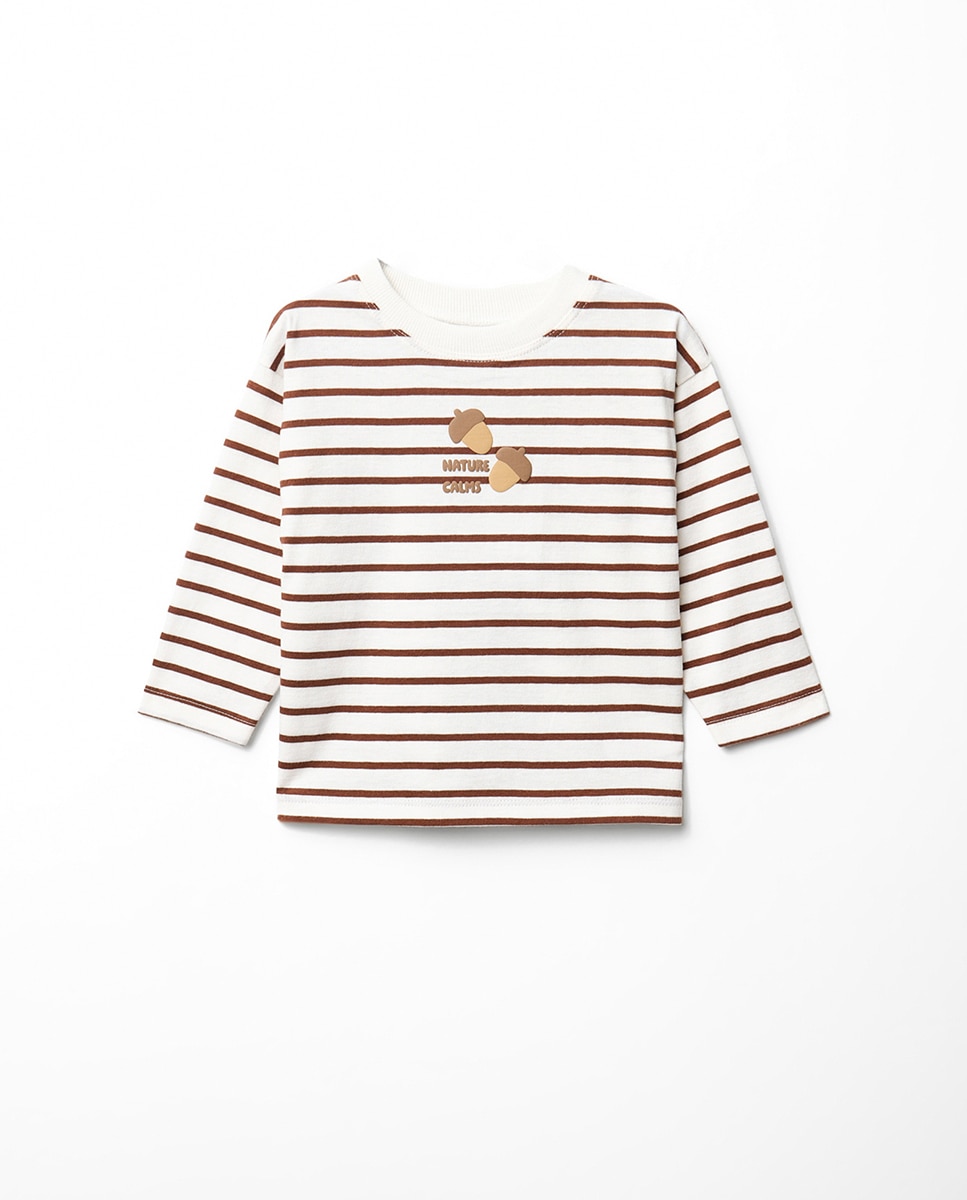 Imagem 0 de T-shirt às Riscas com Bolotas