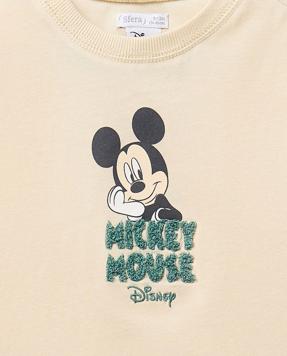T-shirt Licença Mickey Branco-marfim-2