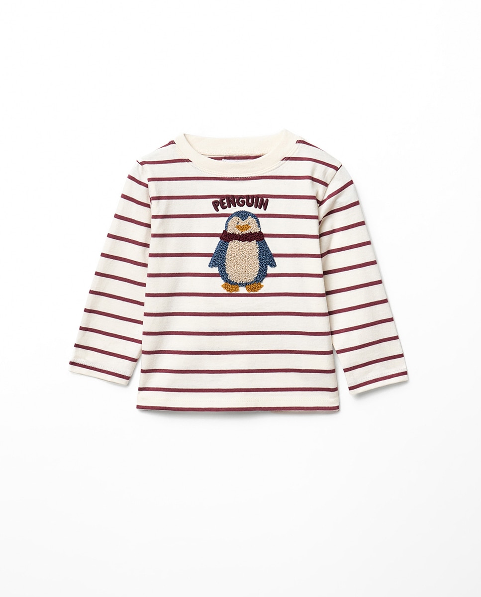 Imagen 0 de Camiseta rayas pingüino