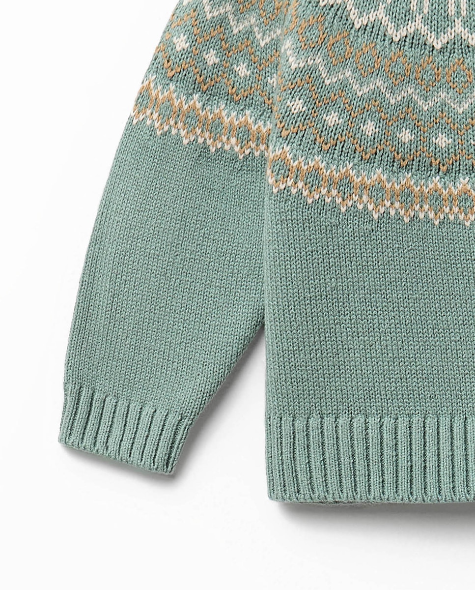 Jersey jacqard - Sfera - Verde Verde-3
