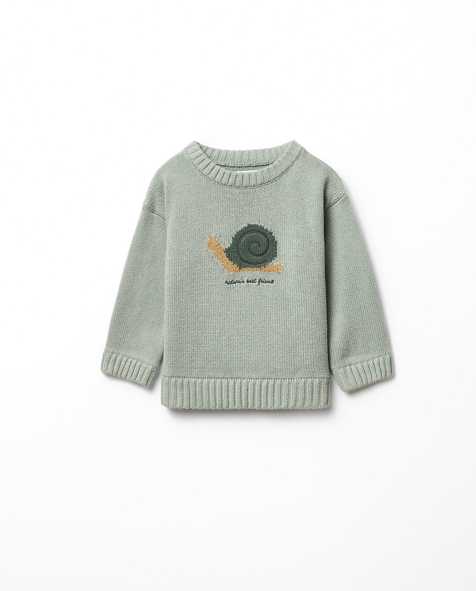 Imagen 0 de Jersey intarsia caracol Verde