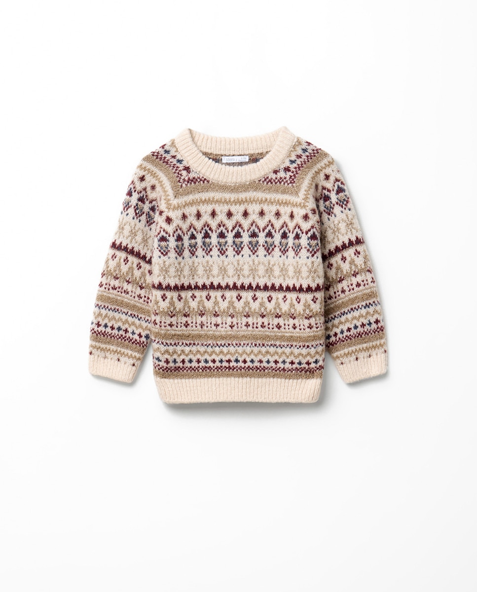 Jersey jacqard invierno - Sfera - Blanco roto Blanco roto-1
