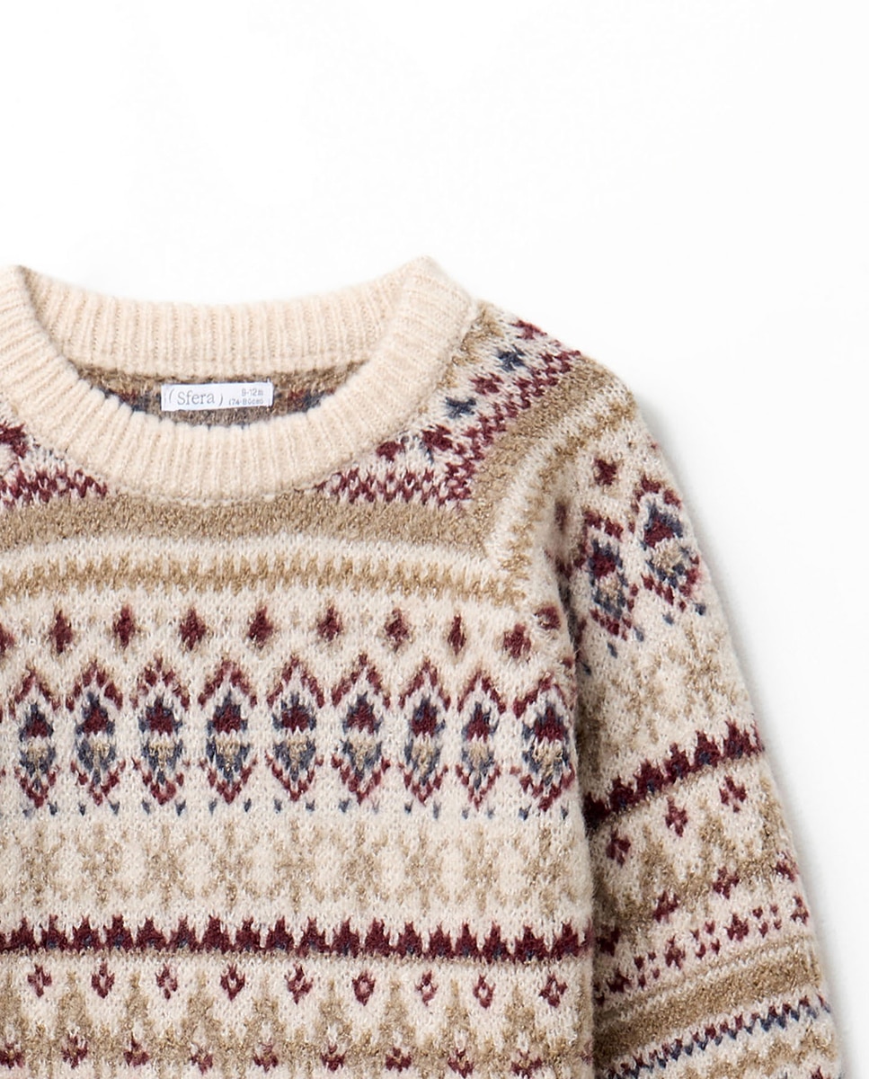 Jersey jacqard invierno - Sfera - Blanco roto Blanco roto-2