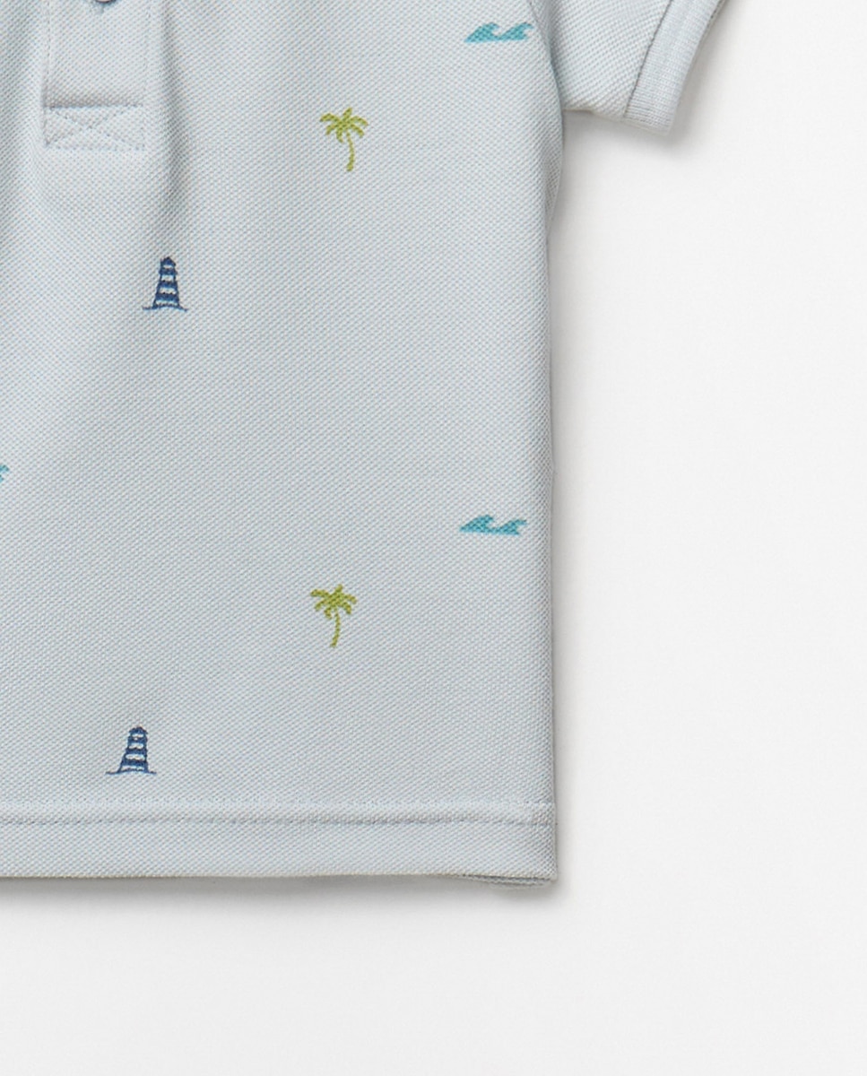 Polo Estampado Sfera Azul-claro-3
