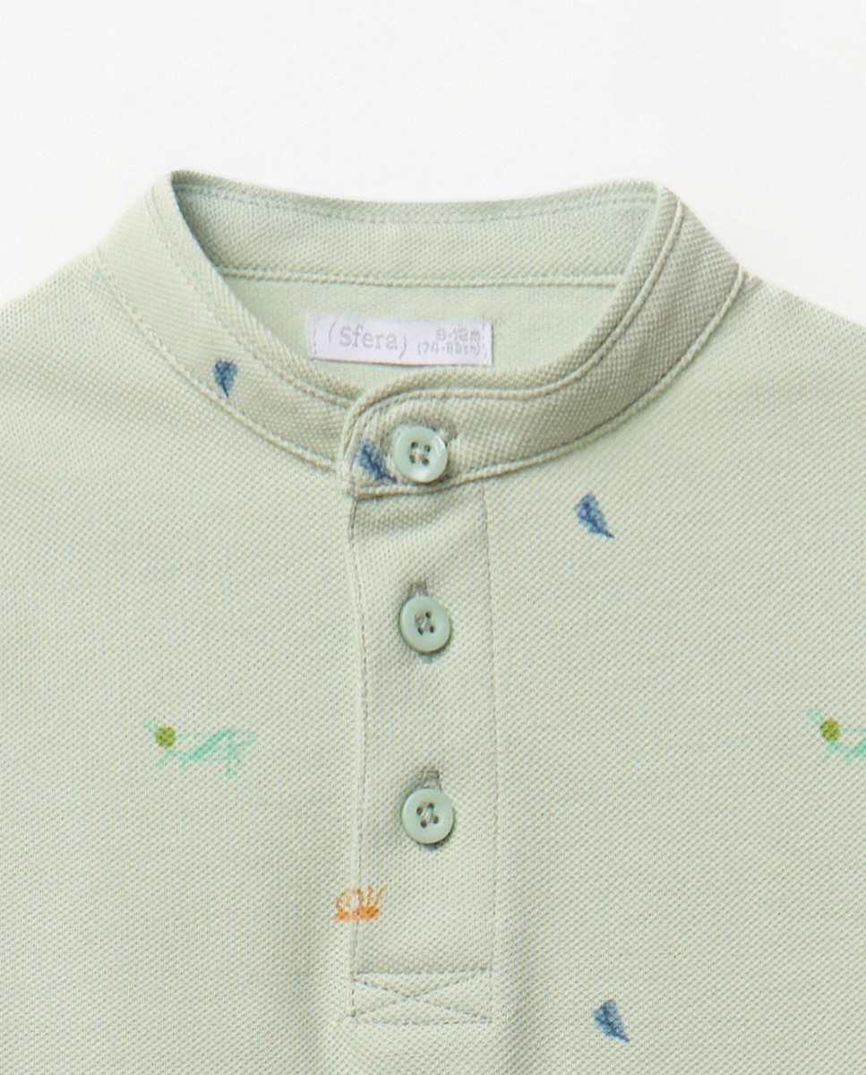 Polo Estampado Sfera Verde-claro-2